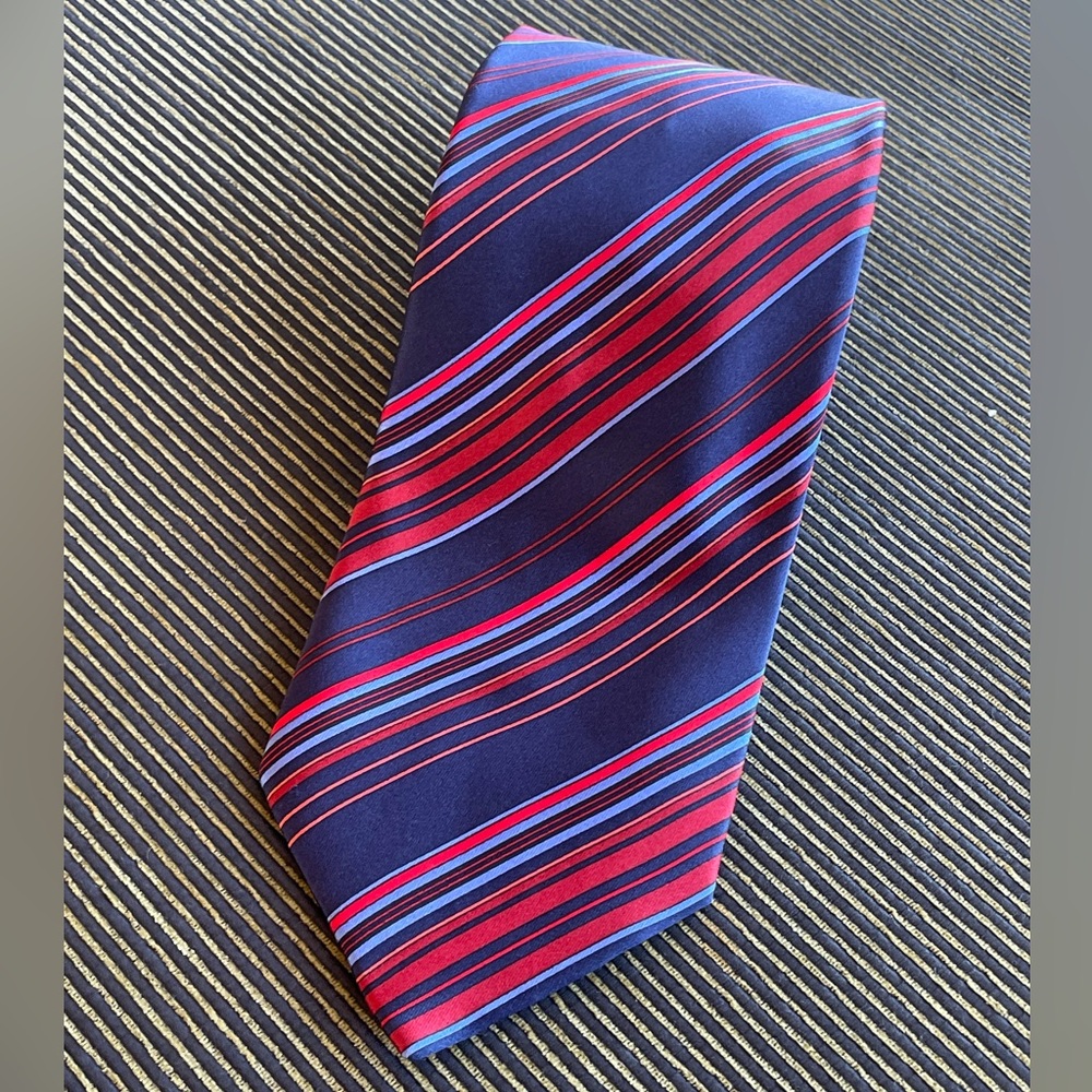 NEW Zilli Colorful Striped Silk Neck Tie